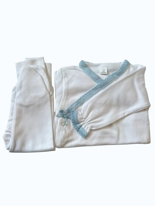 Conjunto Interior Body com Laço e Calças com Picueta Pura Ternura Baby