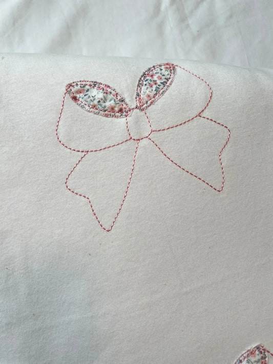 Manta de Bebé 100% algodão com Laço e Flores Alma de Ternura