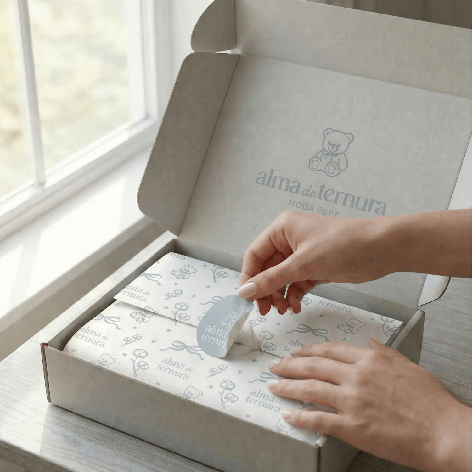 caixa de envio alma de ternura roupa de bebe