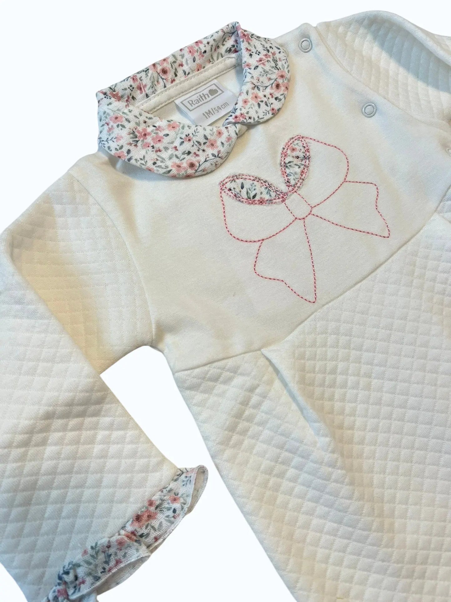 Babygrow com Gola e Flores Pura Ternura