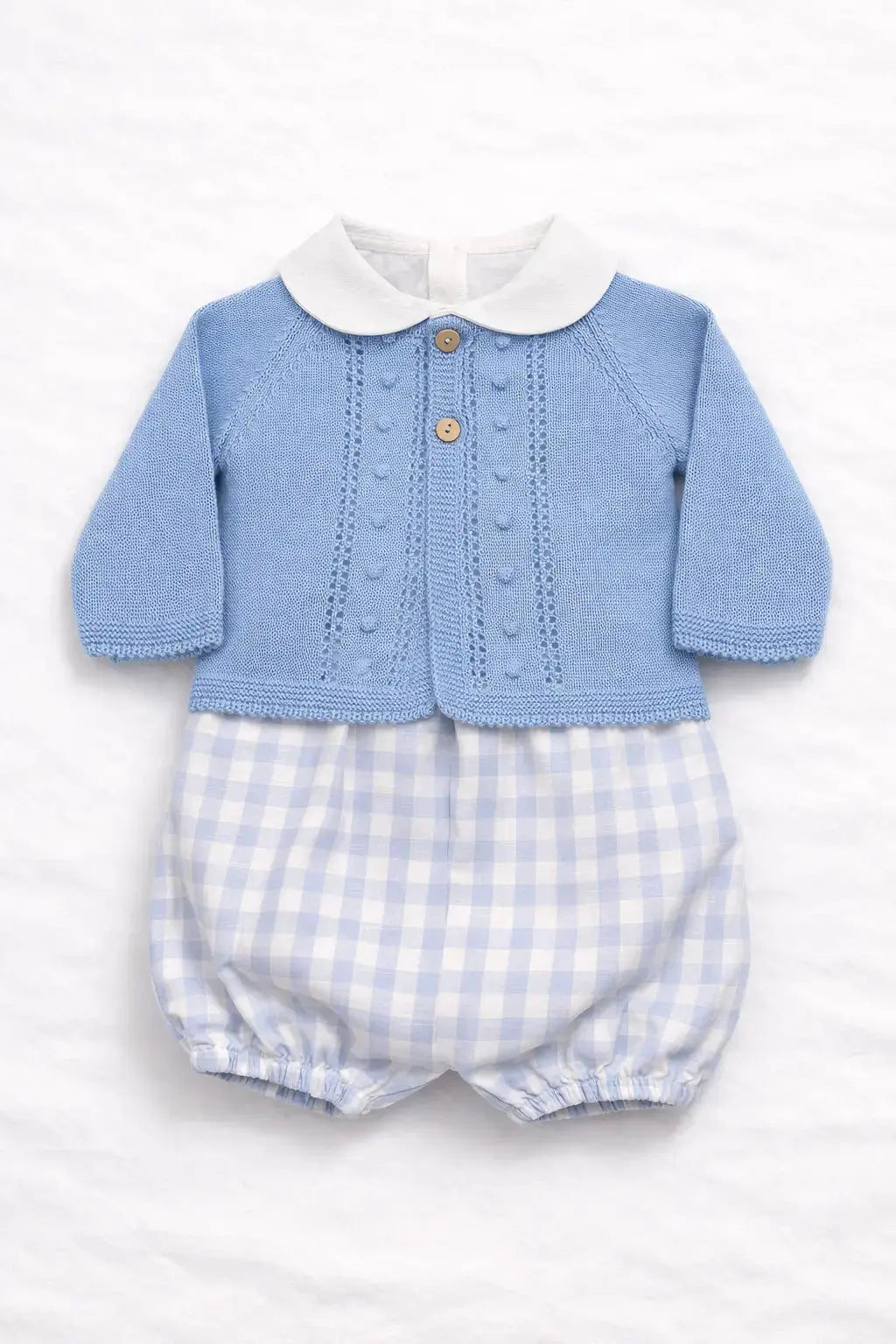 Conjunto de Algodão com Calção, Camisa e Casaco alma de ternura