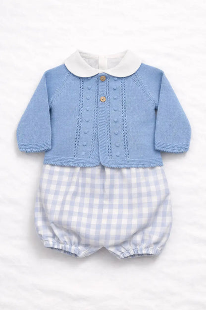 Conjunto de Algodão com Calção, Camisa e Casaco alma de ternura
