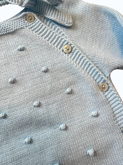 Conjunto de Malha Algodão Pompons com Touca Pura Ternura Baby