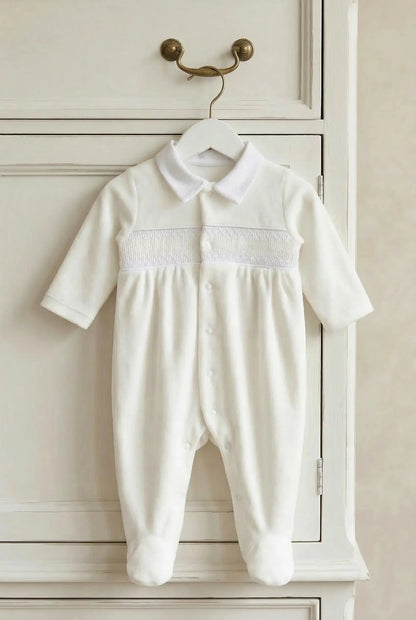 Babygrow Laminado com Gola Picket Cru alma de ternura