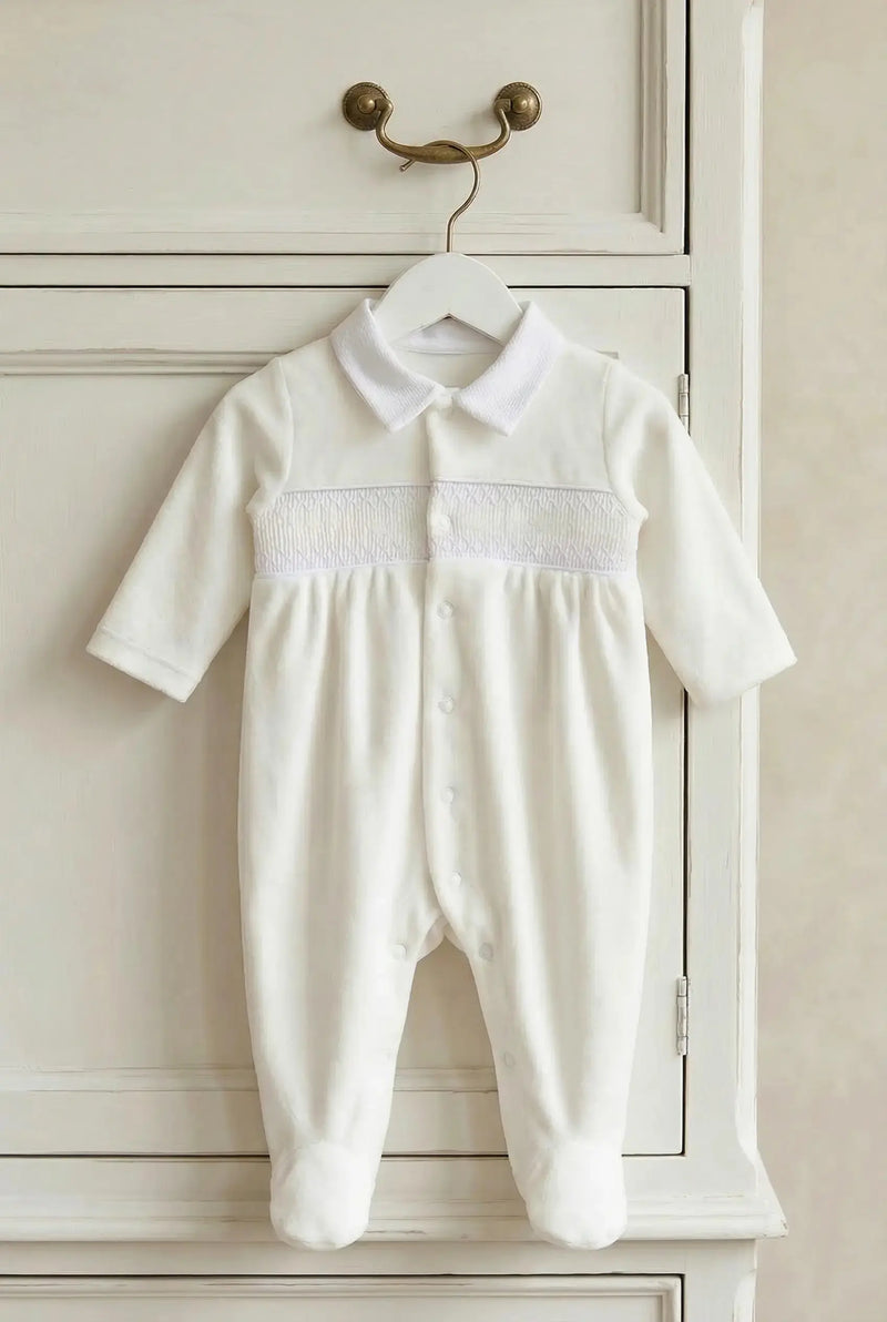 Babygrow Laminado com Gola Picket Cru alma de ternura