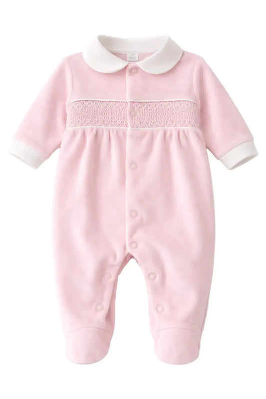 Babygrow Laminado com Gola Picket Rosa alma de ternura