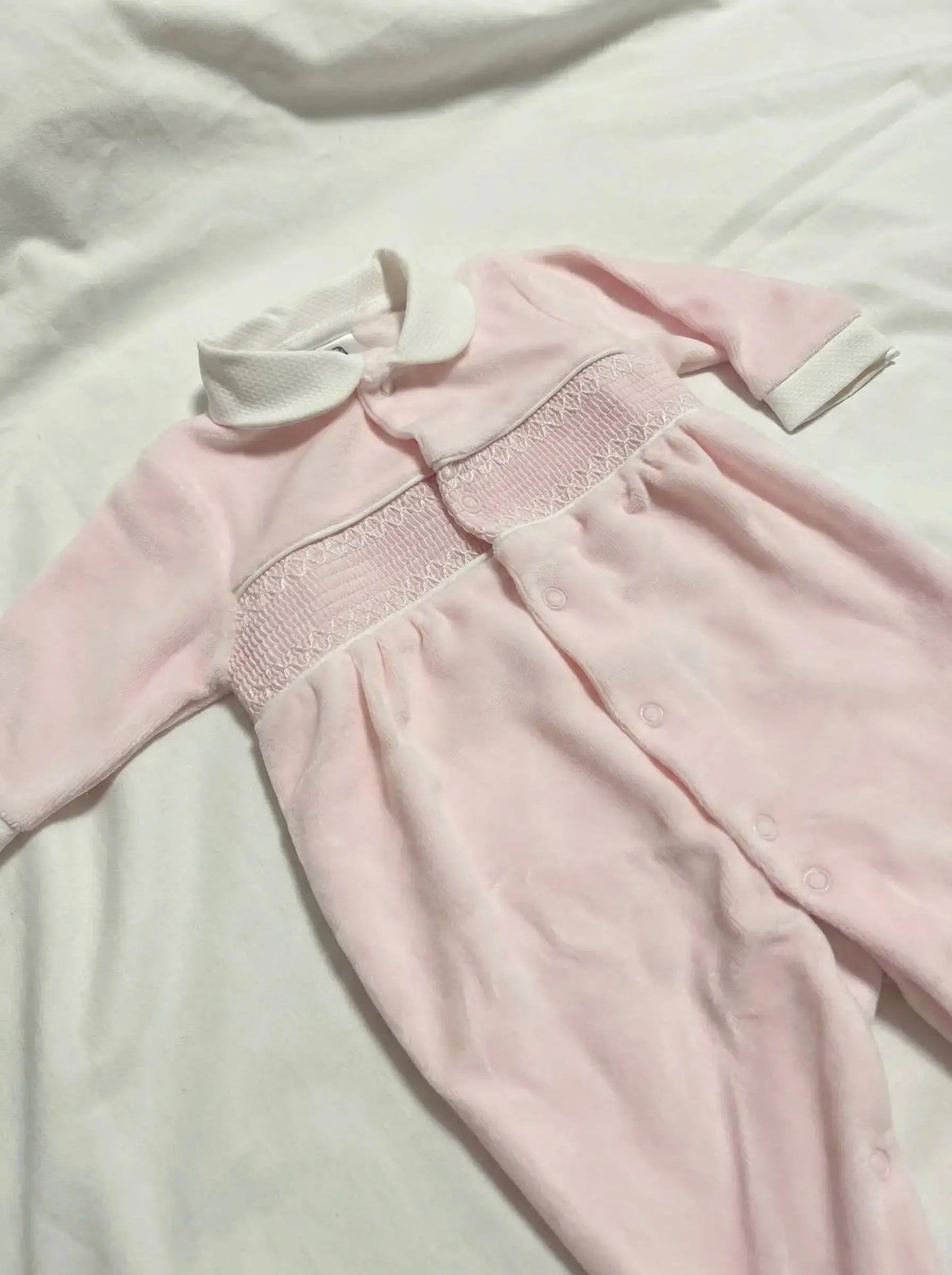 Babygrow Laminado com Gola Picket Rosa alma de ternura