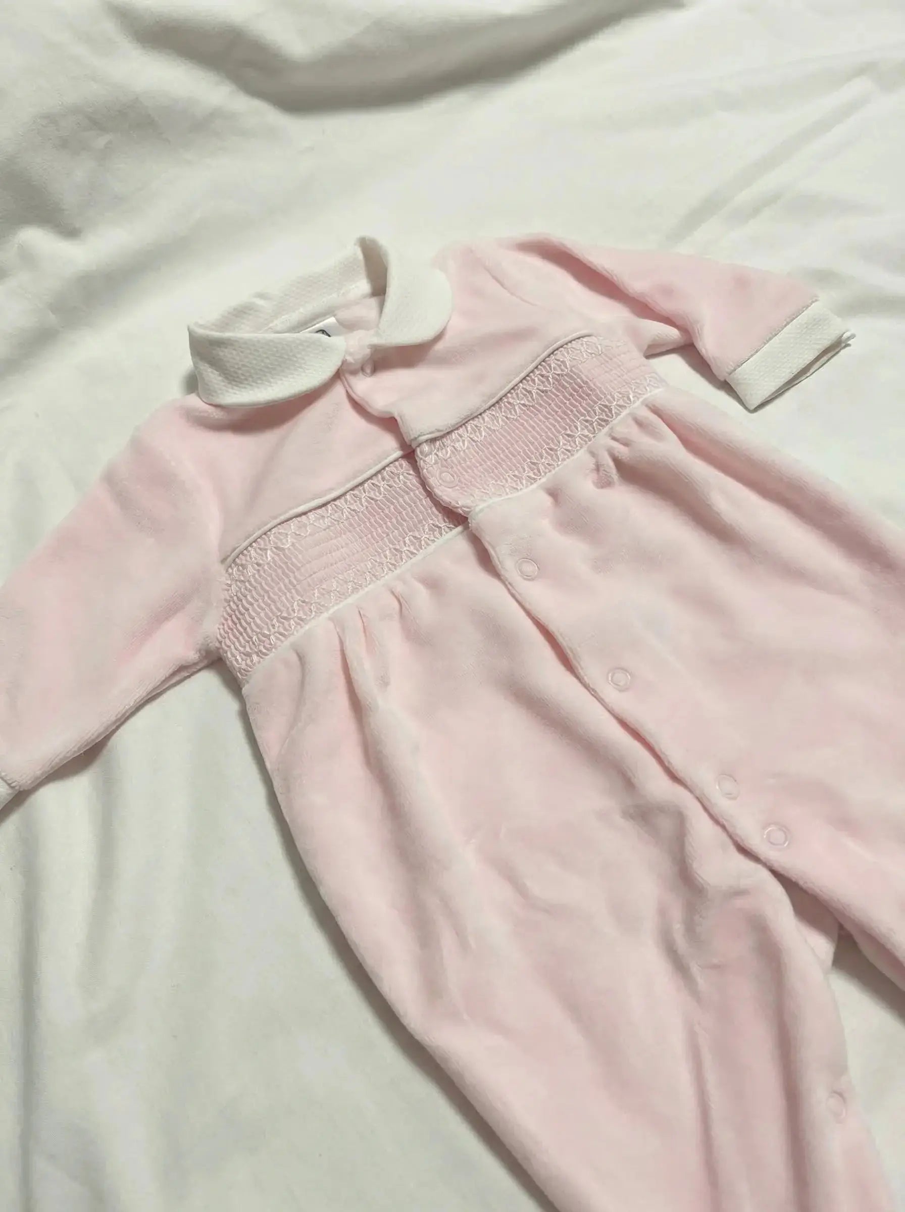 Babygrow Laminado com Gola Picket Rosa alma de ternura