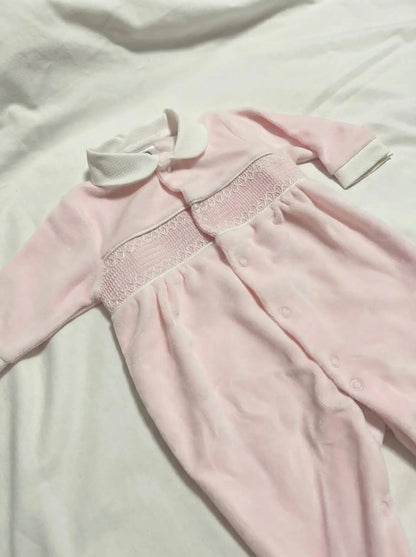 Babygrow Laminado com Gola Picket Rosa alma de ternura