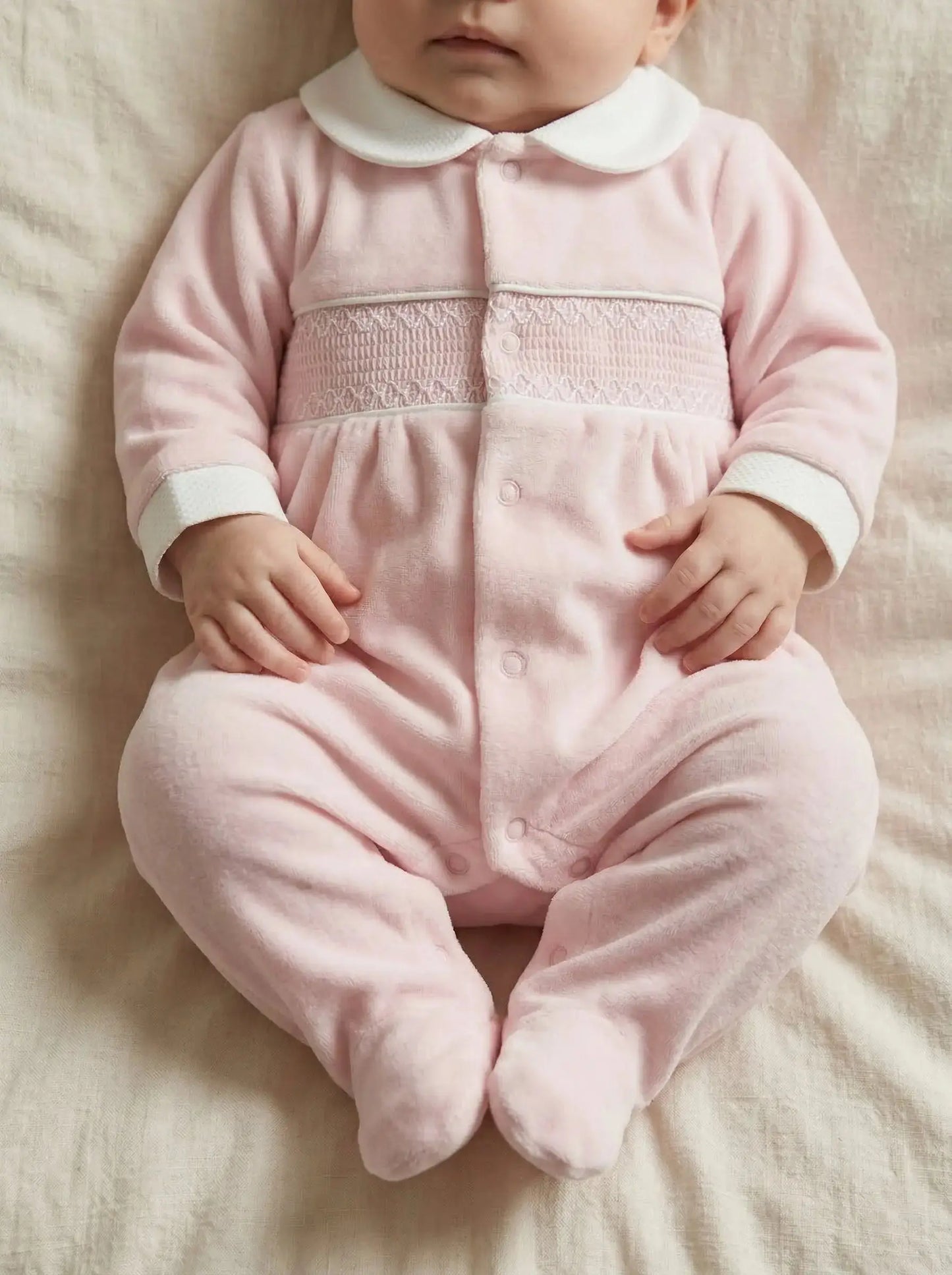 Babygrow Laminado com Gola Picket Rosa alma de ternura