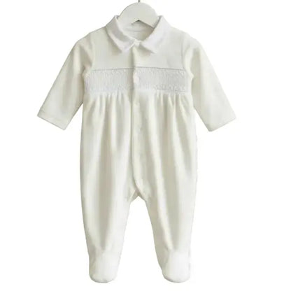 Babygrow Laminado com Gola Picket Cru alma de ternura