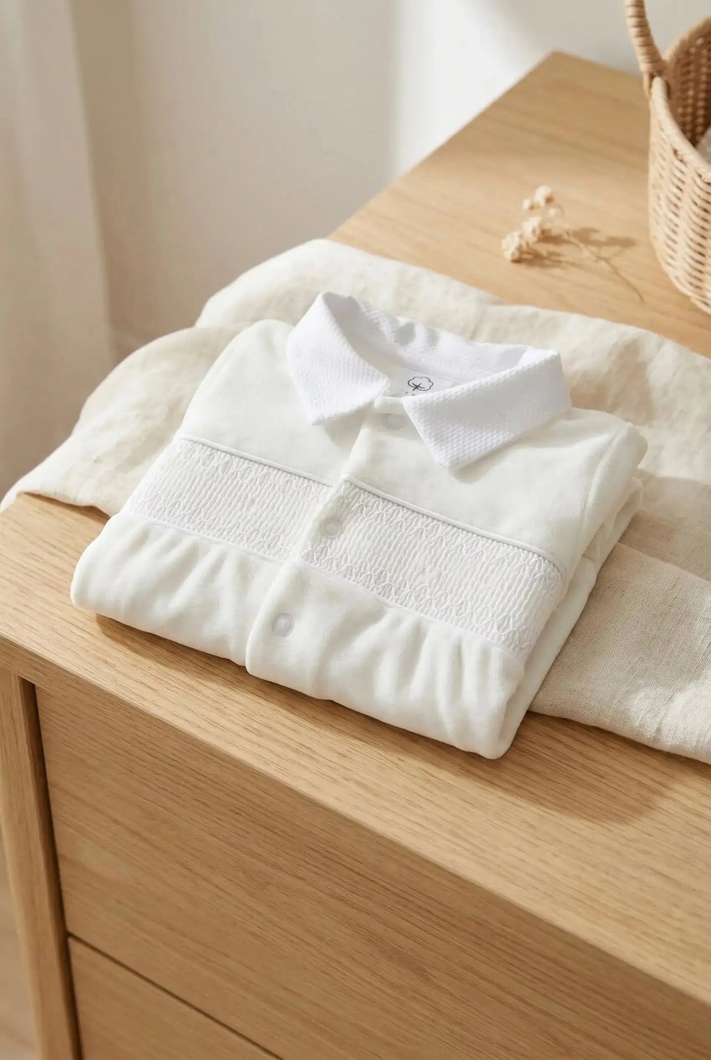 Babygrow Laminado com Gola Picket Cru Pura Ternura Baby