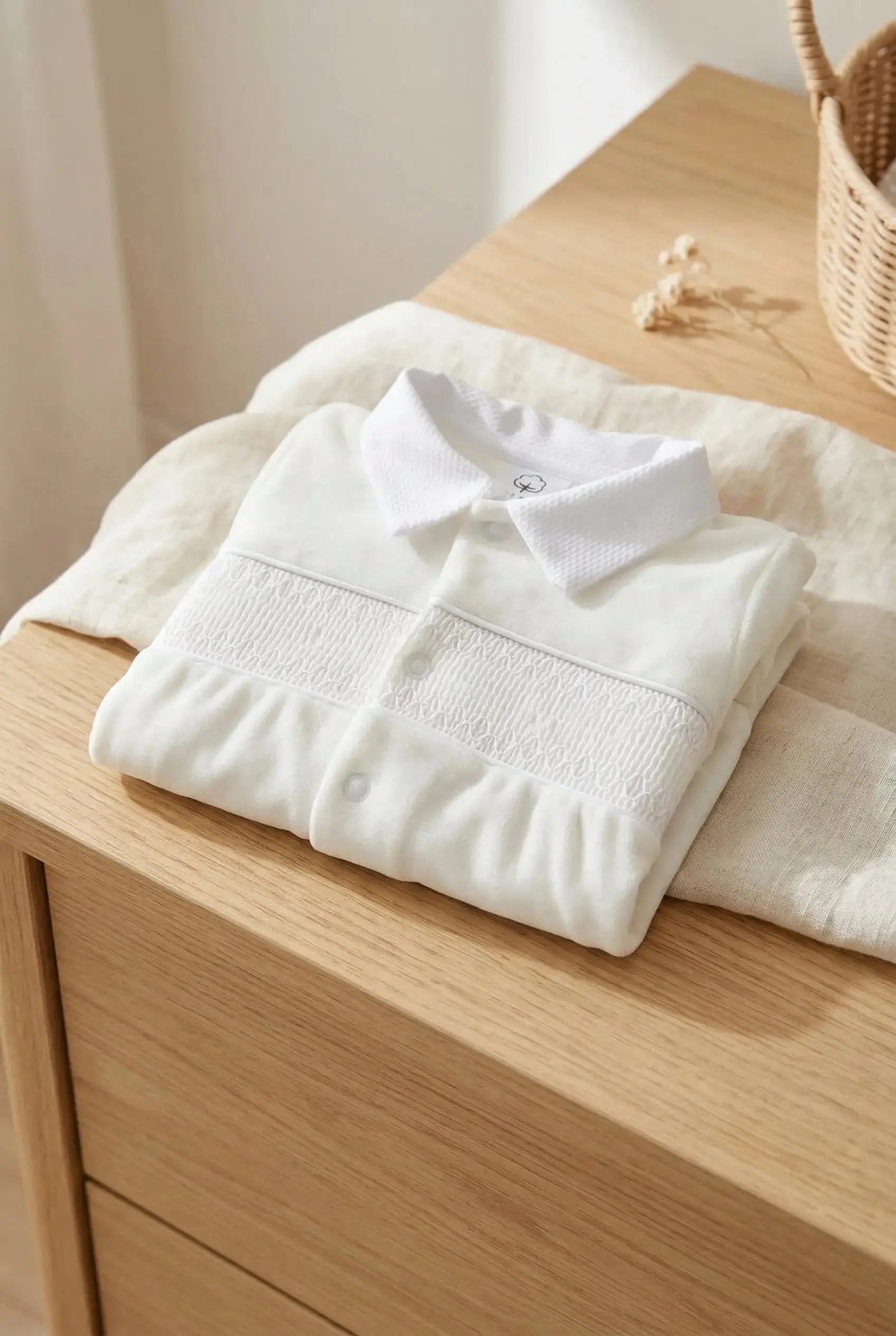 Babygrow Laminado com Gola Picket Cru Pura Ternura Baby