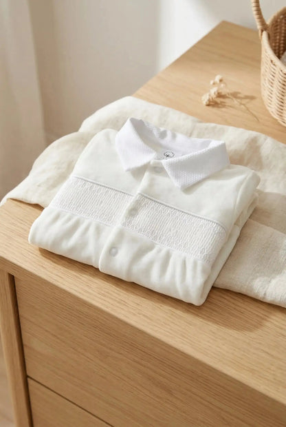 Babygrow Laminado com Gola Picket Cru Pura Ternura Baby
