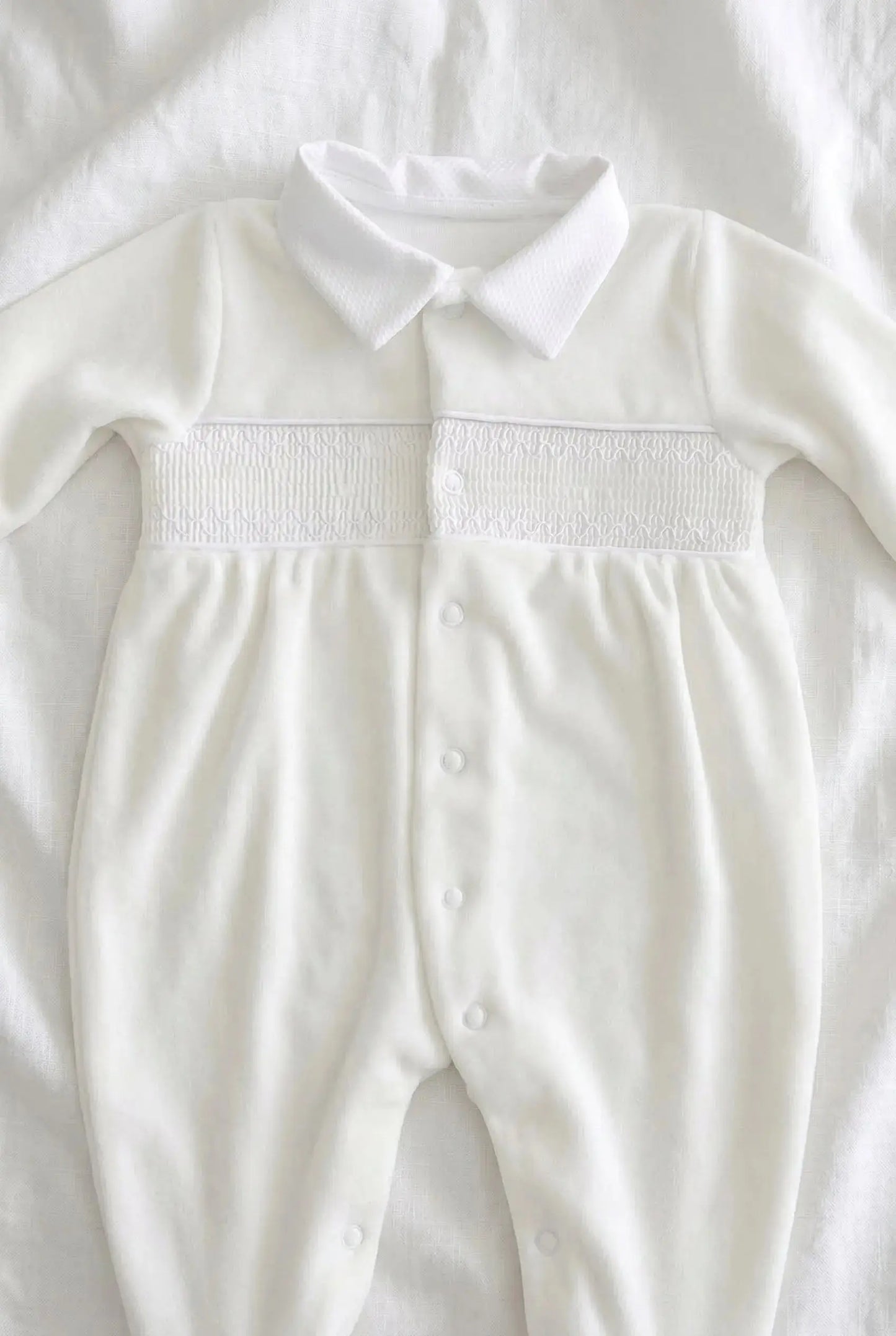 Babygrow Laminado com Gola Picket Cru alma de ternura
