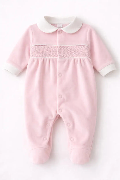 Babygrow Laminado com Gola Picket Rosa Pura Ternura Baby