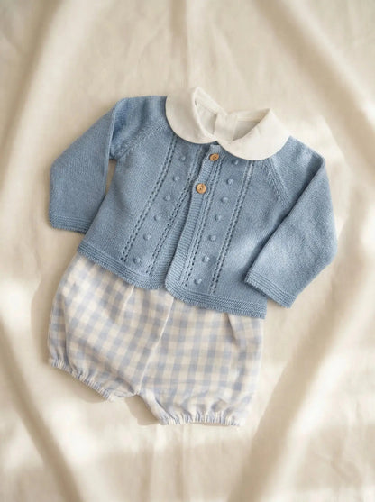 Conjunto de Algodão com Calção, Camisa e Casaco Pura Ternura Baby