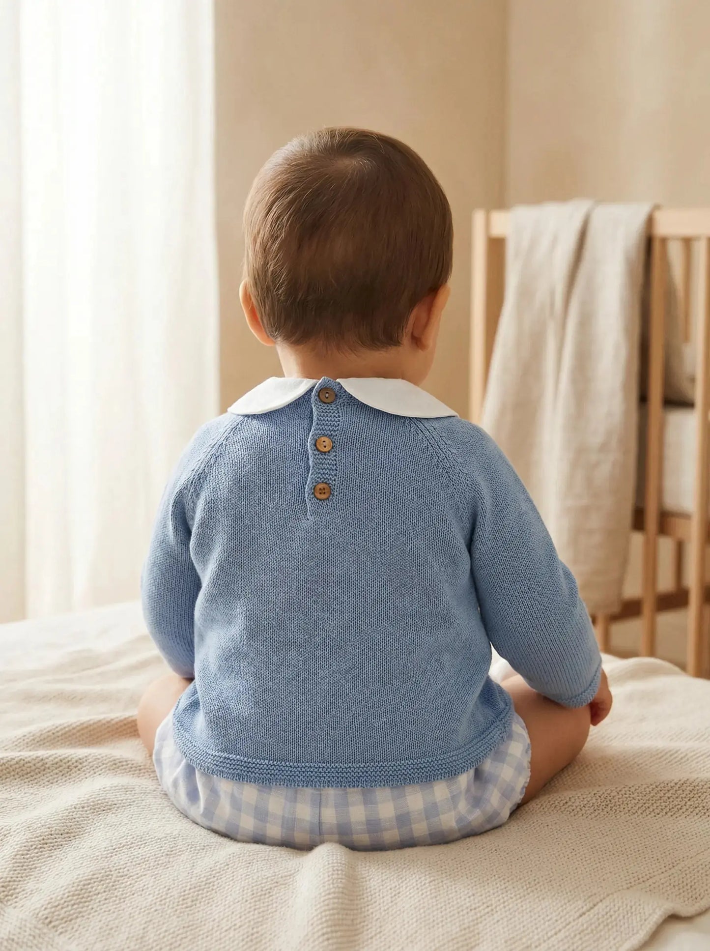 Conjunto de Algodão com Calção, Camisa e Casaco Pura Ternura Baby
