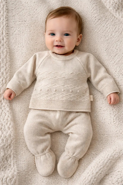 Conjunto de Bebé em Algodão – 3 Peças com Touca Alma de Ternura