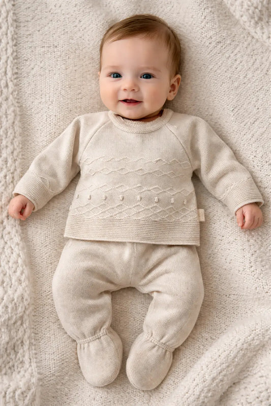 Conjunto de Bebé em Algodão – 3 Peças com Touca Alma de Ternura