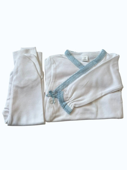 Conjunto Interior Body com Laço e Calças com Picueta Pura Ternura Baby