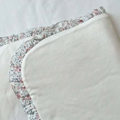 Manta de Bebé 100% algodão com Laço e Flores Alma de Ternura